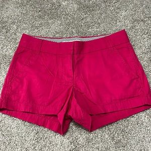 J Crew Chino 100% cotton size 0 short in hot pink